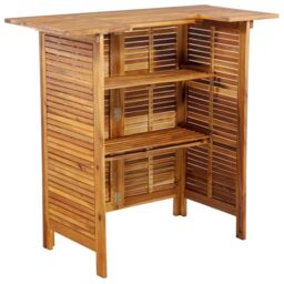 Berkfield Home Bar Table 110x50x105 cm Solid Acacia Wood in Brown - Size: 110 x 50 x 105 cm - thumbnail 2