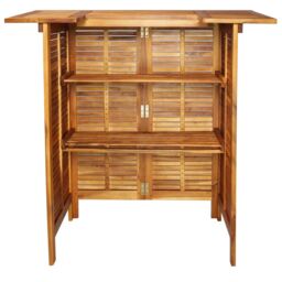 Berkfield Home Bar Table 110x50x105 cm Solid Acacia Wood in Brown - Size: 110 x 50 x 105 cm - thumbnail 3