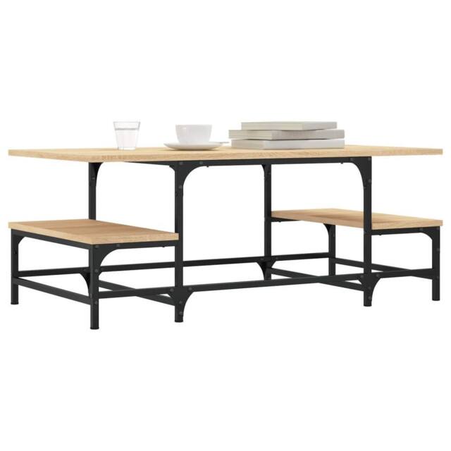 Berkfield Home Decorative Coffee Table Sonoma Oak 100x50.5x40 cm Engineered Wood in Brown - image 1