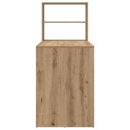Berkfield Home Desk with Storage Artisan Oak 113x54x120 cm Engineered Wood - Size: 113 x 54 x 120 cm - thumbnail 6