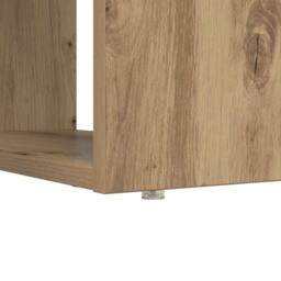 Berkfield Home Desk with Storage Artisan Oak 113x54x120 cm Engineered Wood - Size: 113 x 54 x 120 cm - thumbnail 9