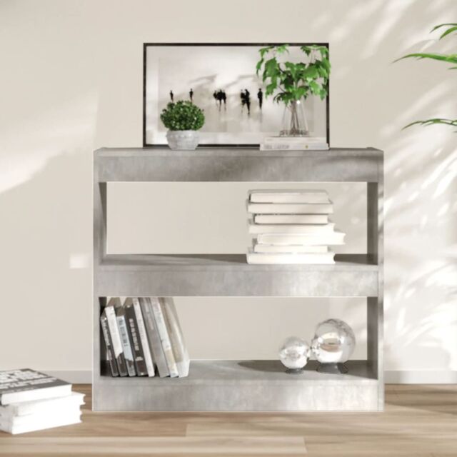 Berkfield Home Book Cabinet/Room Divider Concrete Grey 80x30x72 cm - Size: 80 x 30 x 72 cm - image 1