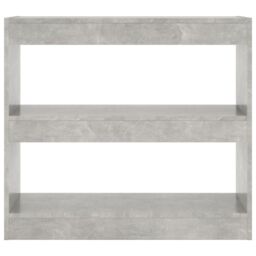 Berkfield Home Book Cabinet/Room Divider Concrete Grey 80x30x72 cm - Size: 80 x 30 x 72 cm - thumbnail 3