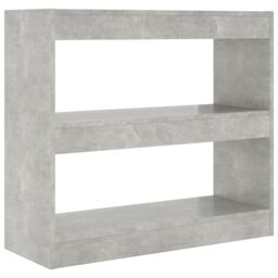 Berkfield Home Book Cabinet/Room Divider Concrete Grey 80x30x72 cm - Size: 80 x 30 x 72 cm - thumbnail 2