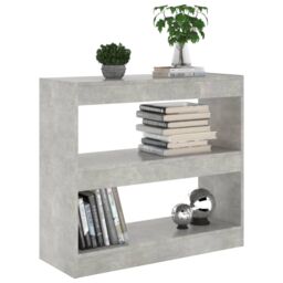 Berkfield Home Book Cabinet/Room Divider Concrete Grey 80x30x72 cm - Size: 80 x 30 x 72 cm - thumbnail 5