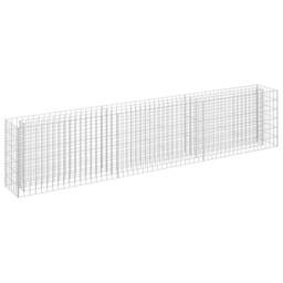 Berkfield Home Durable Gabion Raised Bed Galvanised Steel 270x30x60 cm in Silver - Size: 270 x 30 x 60 cm - thumbnail 3
