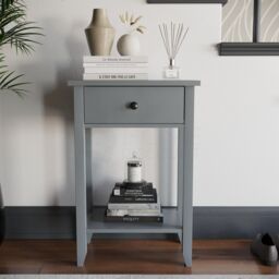 Home Discount Vida Designs Windsor 1 Drawer Console Table Side table Storage Organizer 740 x 500 x 300 mm in Grey - thumbnail 3