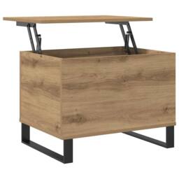 Berkfield Home Durable Coffee Table Artisan Oak 60x44.5x45 cm Engineered Wood in Brown - thumbnail 4