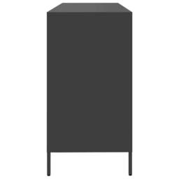 Berkfield Home Sideboard Black 135x39x73.5 cm Cold-rolled Steel - thumbnail 6