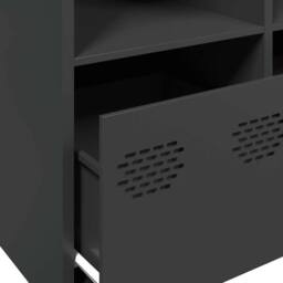 Berkfield Home Sideboard Black 135x39x73.5 cm Cold-rolled Steel - thumbnail 9