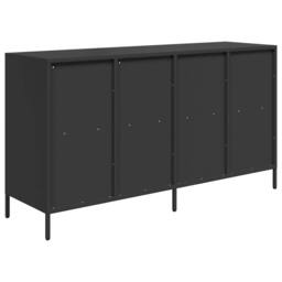 Berkfield Home Sideboard Black 135x39x73.5 cm Cold-rolled Steel - thumbnail 7