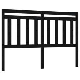 Berkfield Home Bed Headboard Black 166x4x100 cm Solid Wood Pine - Size: 166 x 4 x 100 cm - thumbnail 1