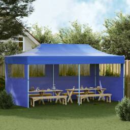 Berkfield Home Full Blue Foldable Pop-up Party Tent 3 x 6 m - thumbnail 1
