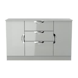 Ready Assembled 2 U Holborn 2 Door 3 Drawer Sideboard (Ready Assembled) in Mid Grey - thumbnail 2