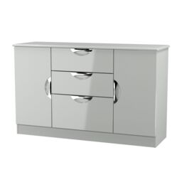 Ready Assembled 2 U Holborn 2 Door 3 Drawer Sideboard (Ready Assembled) in Mid Grey - thumbnail 4