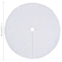 Berkfield Home Comfortable Christmas Tree Skirt White 90 cm Faux - thumbnail 6