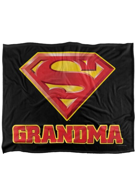 Warner Brothers Superman Logo Officially Licensed Silky Touch Super Soft Throw Blanket 152 x 127 cm in White - image 1