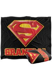 Warner Brothers Superman Logo Officially Licensed Silky Touch Super Soft Throw Blanket 152 x 127 cm in White - thumbnail 2