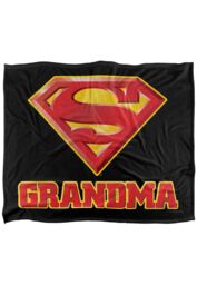 Warner Brothers Superman Logo Officially Licensed Silky Touch Super Soft Throw Blanket 152 x 127 cm in White - thumbnail 1
