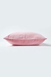 Homescapes Set of 2 Velvet Cushion Covers in Pink - Size: 40 cm x 40 cm - thumbnail 2