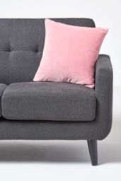 Homescapes Set of 2 Velvet Cushion Covers in Pink - Size: 40 cm x 40 cm - thumbnail 4