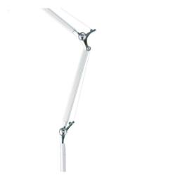 Netlighting Karis Adjustable Floor Lamp E27 Silver Chrome c w Cream Pearl Shade - thumbnail 6