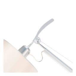 Netlighting Karis Adjustable Floor Lamp E27 Silver Chrome c w Cream Pearl Shade - thumbnail 7
