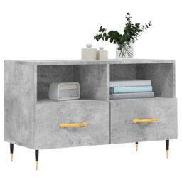 Berkfield Home TV Cabinet Concrete Grey 80x36x50 cm Engineered Wood - Size: 80 x 36 x 50 cm - thumbnail 3