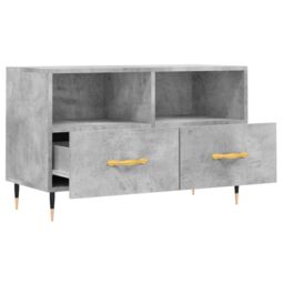 Berkfield Home TV Cabinet Concrete Grey 80x36x50 cm Engineered Wood - Size: 80 x 36 x 50 cm - thumbnail 6