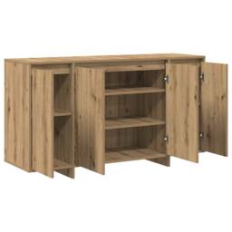 Berkfield Home Oak Sideboard Artisan Oak Wood Composite 135 x 41 x 75 cm in Brown - thumbnail 5