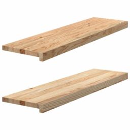 Berkfield Home Window Sills 2 pcs¬†Untreated 90x25x2 cm Solid Wood Oak in Brown - Size: Medium - thumbnail 1