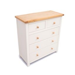 Cabinet Bits Maggiori 5 Drawer Chest of Drawers Wood Knob in Off-White - thumbnail 3