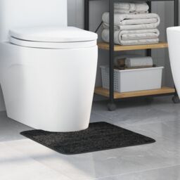 Berkfield Home Bath Mat U-Shaped Dark Grey 50x50 cm Polypropylen Non-Slip - Size: Medium - thumbnail 3