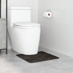 Berkfield Home Bath Mat U-Shaped Dark Grey 50x50 cm Polypropylen Non-Slip - Size: Medium - thumbnail 2