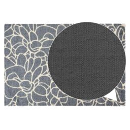 JVL Mega Doormat & Runner - Floral in Blue - Size: 150 cm x 100 cm - thumbnail 5