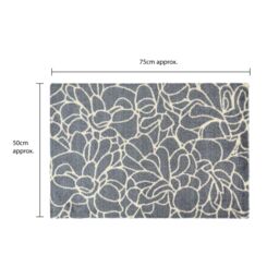 JVL Mega Doormat & Runner - Floral in Blue - Size: 150 cm x 100 cm - thumbnail 7