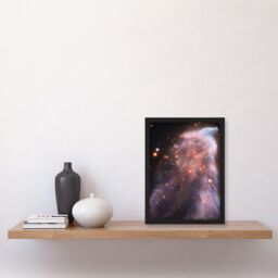 Artery8 Wall Art Print Hubble Space Astronomy IC 63 Ghost Nebula Blue Red Dust Gas Cassiopeia Queen Star Constellation Cosmic Angel Art Framed - thumbnail 2