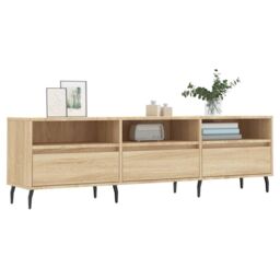 Berkfield Home TV Cabinet Sonoma Oak 150x30x44.5 cm Engineered Wood in Brown - thumbnail 3