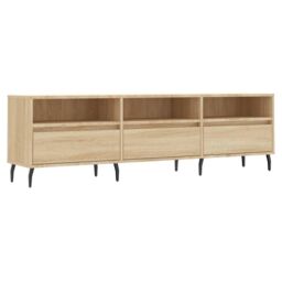 Berkfield Home TV Cabinet Sonoma Oak 150x30x44.5 cm Engineered Wood in Brown - thumbnail 2