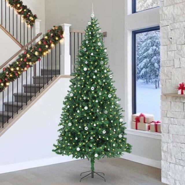 Berkfield Home Artificial Christmas Tree with 300 LEDs with Stand Green 300 cm - image 1