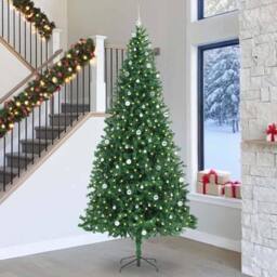 Berkfield Home Artificial Christmas Tree with 300 LEDs with Stand Green 300 cm - thumbnail 1