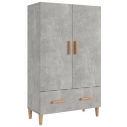 Berkfield Home Highboard Concrete Grey 70x31x115 cm Engineered Wood - Size: 70 x 31 x 115 cm - thumbnail 1