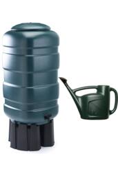 Whitefurze 250L Green Water Butt Kit with Stand & 6 Litre Watering Can