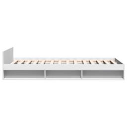 Berkfield Home Modern Bed Frame with Drawer without Mattress White 75x190 cm Sma - Size: Small Single - thumbnail 5