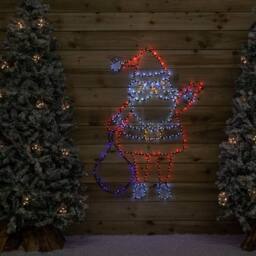 Samuel Alexander 1.18mx88cm FlexiBright Santa with 469 Twinkling Multi-Coloured LEDs - Size: 1.18mx88 cm - thumbnail 3