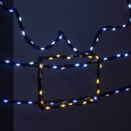 Samuel Alexander 1.18mx88cm FlexiBright Santa with 469 Twinkling Multi-Coloured LEDs - Size: 1.18mx88 cm - thumbnail 6