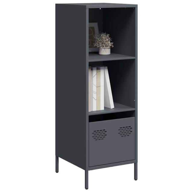 Berkfield Home Highboard Anthracite 35x39x103.5 cm Steel in Black - image 1