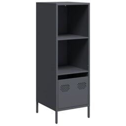 Berkfield Home Highboard Anthracite 35x39x103.5 cm Steel in Black - thumbnail 2