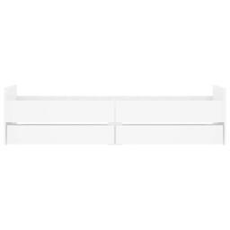 Berkfield Home Modern Bed Frame with Drawers without Mattress White 90x190 cm Single - thumbnail 6