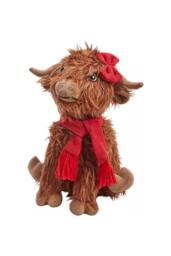 Marco Paul Large Highland Cow Soft Plush Christmas Decoration - Hairy Hattie in Brown - thumbnail 3